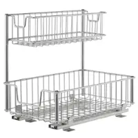TRINITY - Sliding Undersink Organizer | Chrome - Chrome - Front_Zoom