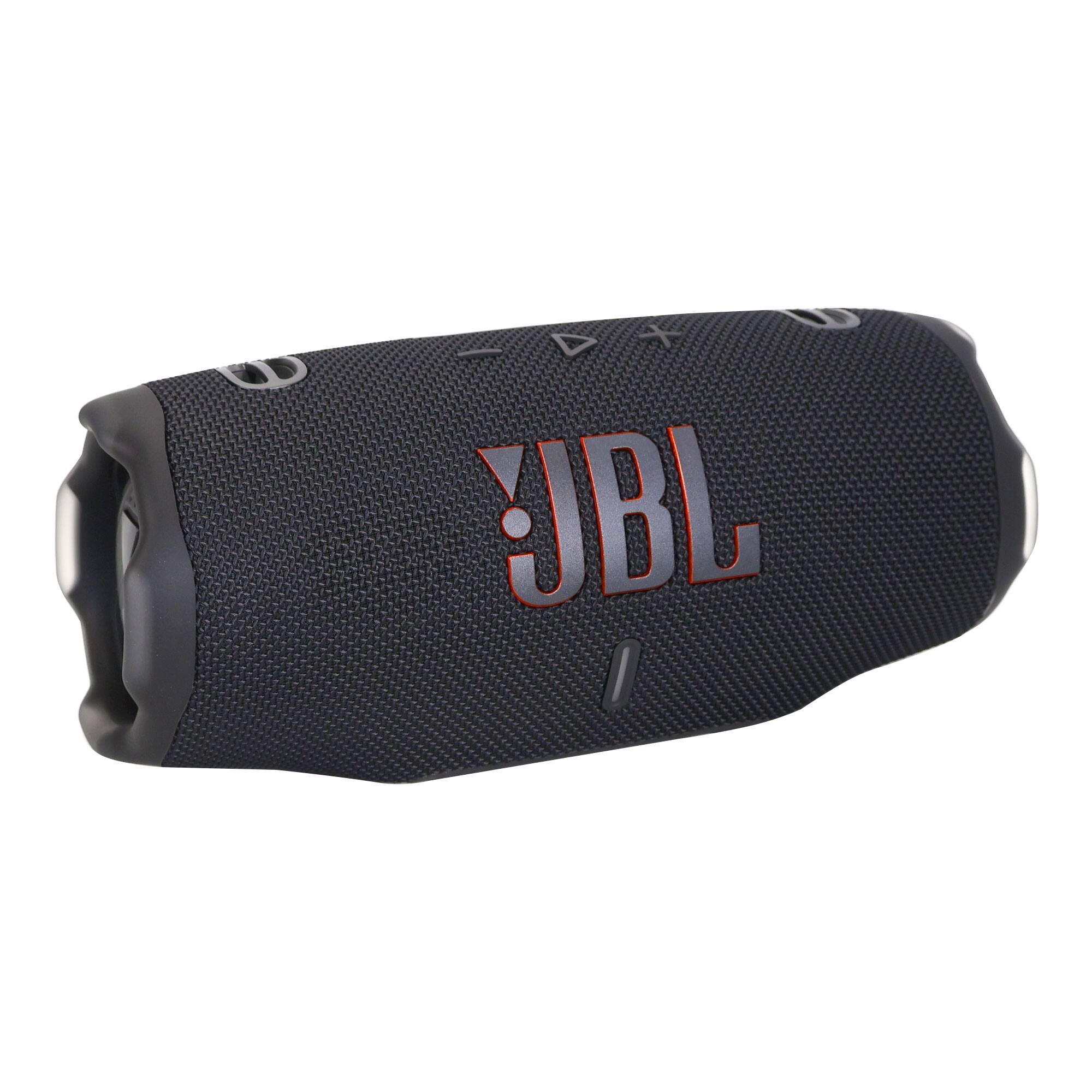 Left. JBL - 2x JBL Charge 6 Portable Waterproof Bluetooth Speaker (Black) - Black.