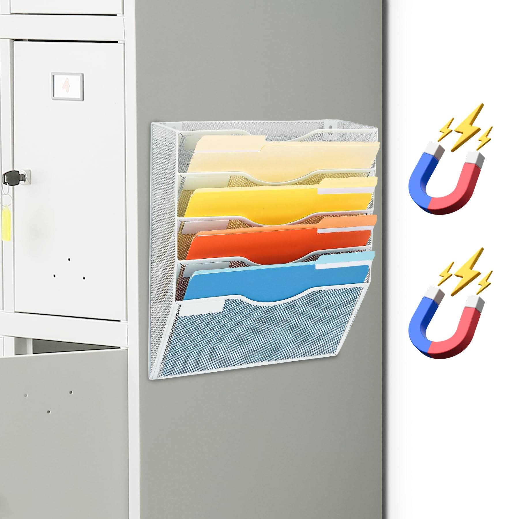 White-5 Tier Magnetic