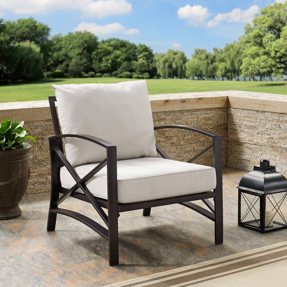 Alt View 7. Crosley Furniture - Kaplan Outdoor Chair - Oatmeal.