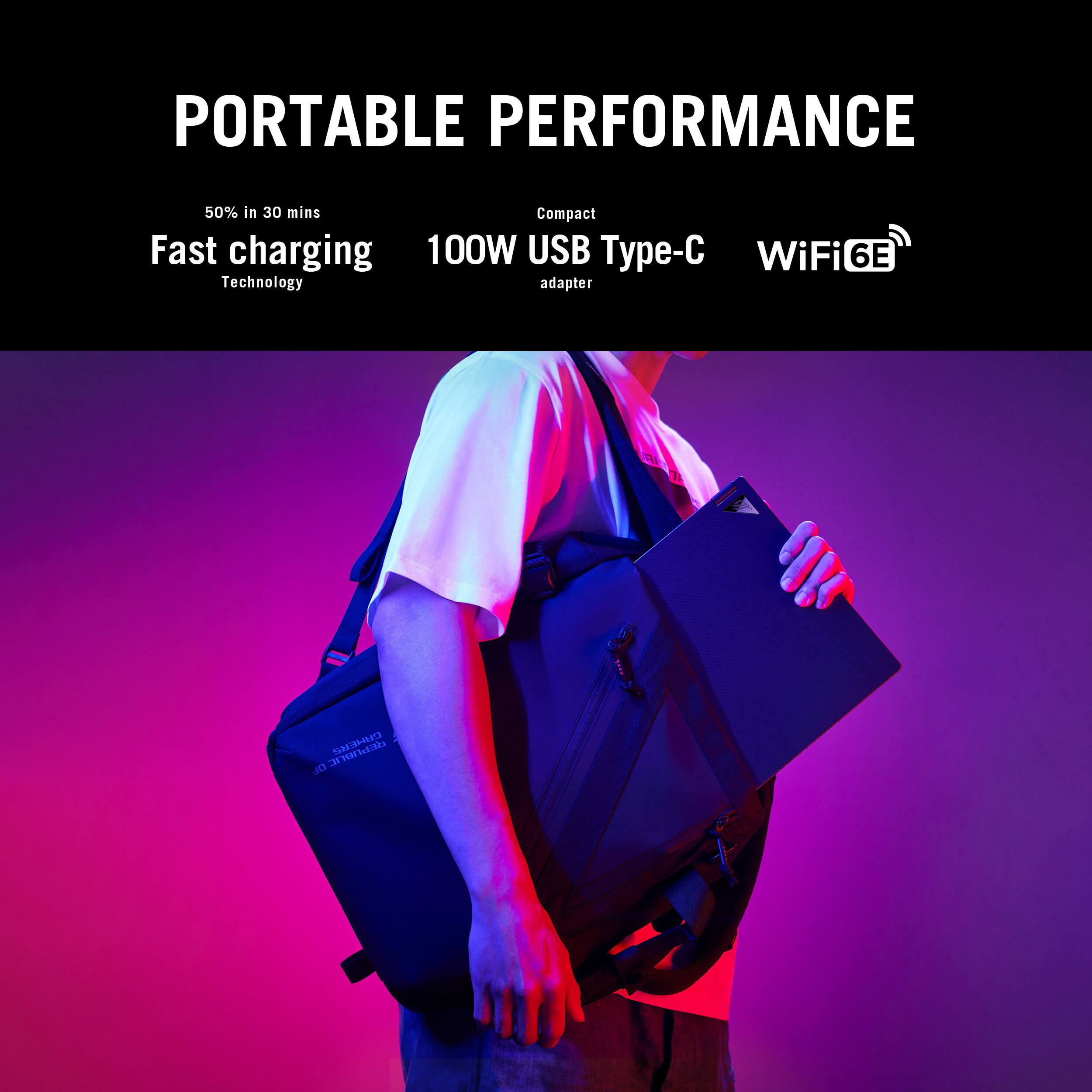 Portable Performance: 50% in 30 mins, Compact, Fast charging 100W USB - WiFi 6E Technology adapter, DL.