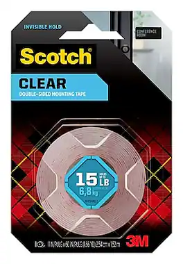 Scotch - Double Sided Mounting Tape, 1" x 60" - Clear