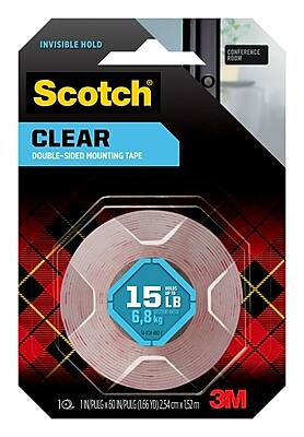 Scotch - Double Sided Mounting Tape, 1" x 60" - Clear