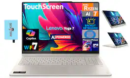 Lenovo - Yoga 7 2-in-1 Laptop 16.0 WUXGA (AMD Ryzen AI 7 350, 16GB LPDDR5X, 1TB M.2 PCIe SSD, Win 11 Pro) w/USB Hub - Seashell
