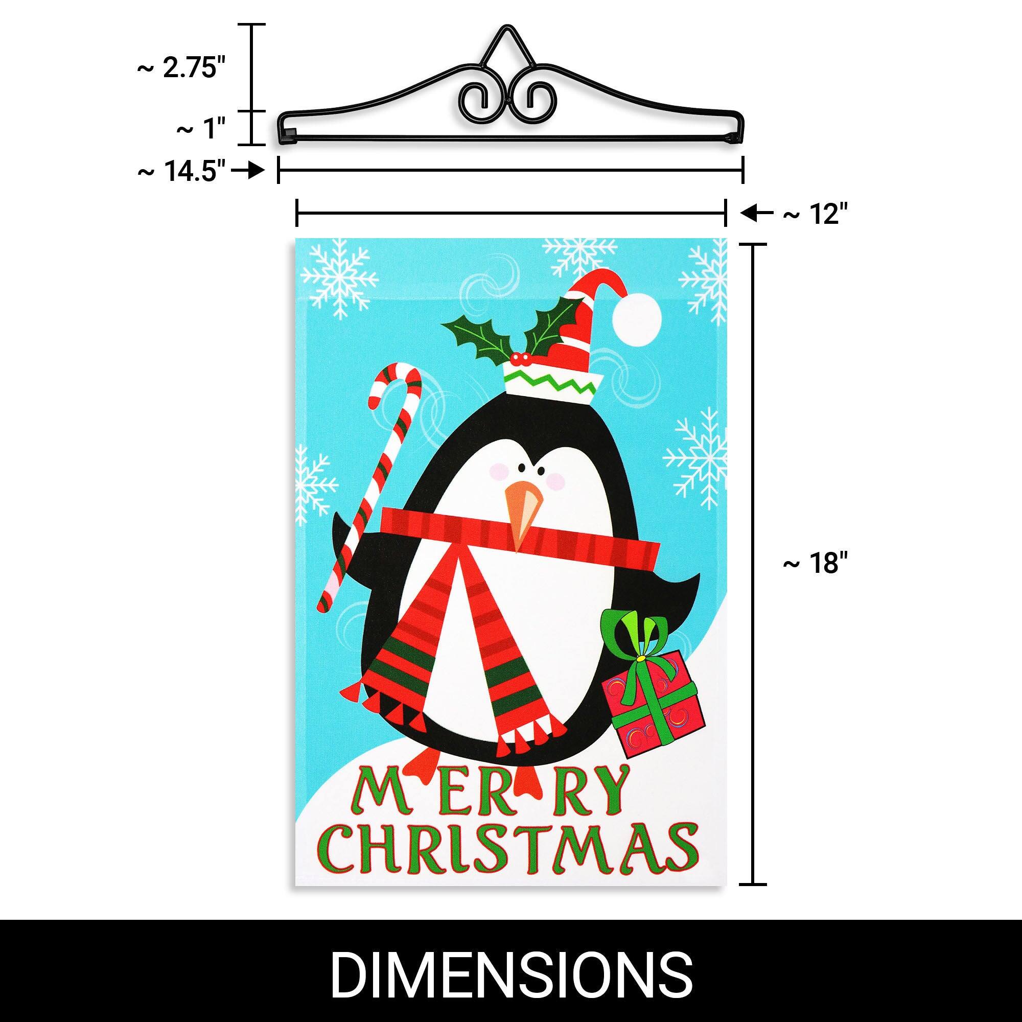 ~ 2.75"  
~ 1"  
~ 14.5"  
~ 12"  
~ 18"  

MERRY CHRISTMAS  

DIMENSIONS