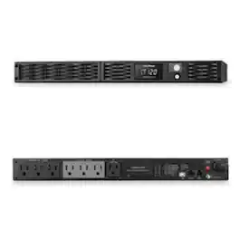CyberPower - Smart App Sinewave PR1000LCDRT1U 1000VA Pure Sine Wave 1U RT LCD UPS - Black