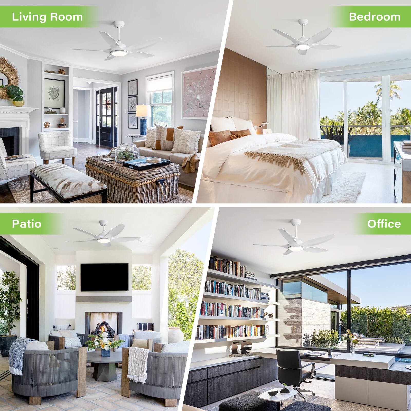 Living Room  
Bedroom  
Patio  
Office