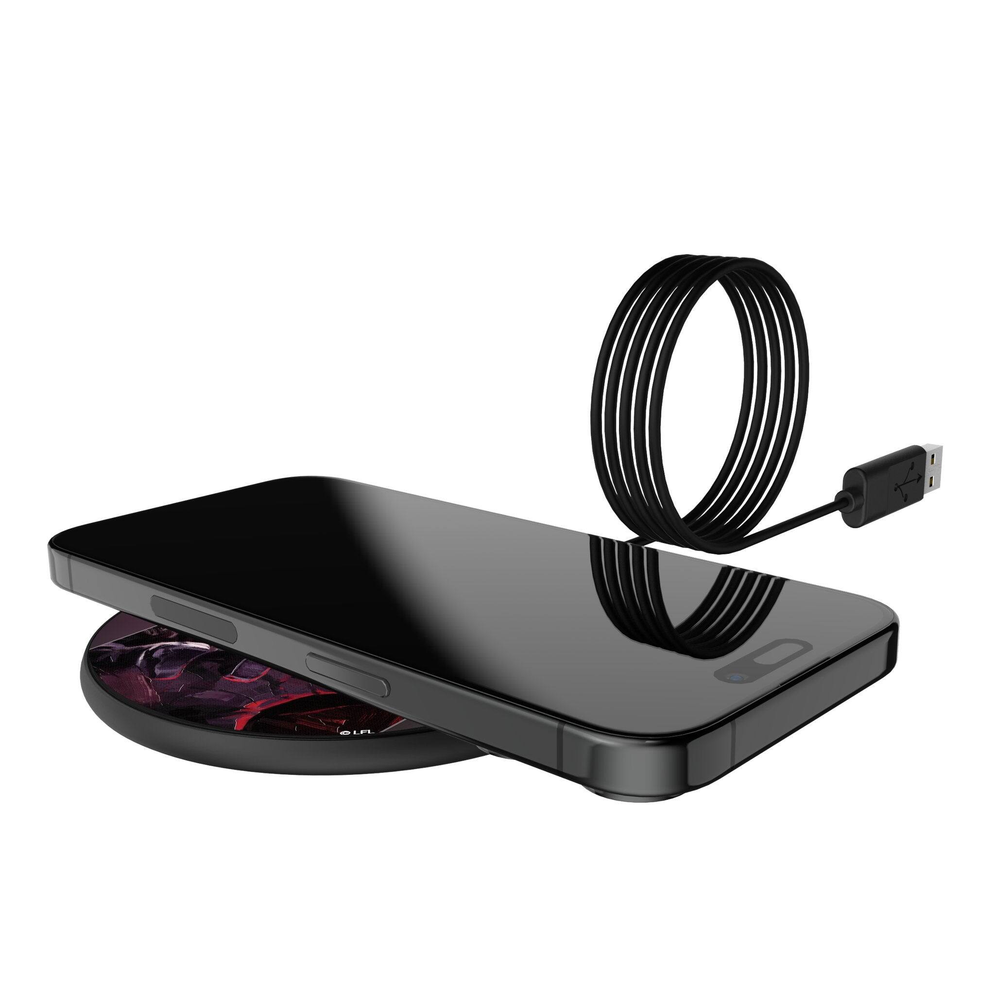 Alt View 1. Keyscaper - Star Wars: A New Hope Portrait 15-Watt Wireless Charger - Darth Vader.