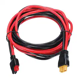 Unique Bargains - 600VDC XT60 Extension Cable, XT60 Female to Battery Connector for RC/Solar/Power Station - Red and Black