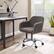 Alt View 15. Linon Home Décor - Carvel Plush Faux Sherpa Height-Adjustable Office Chair - Gray.