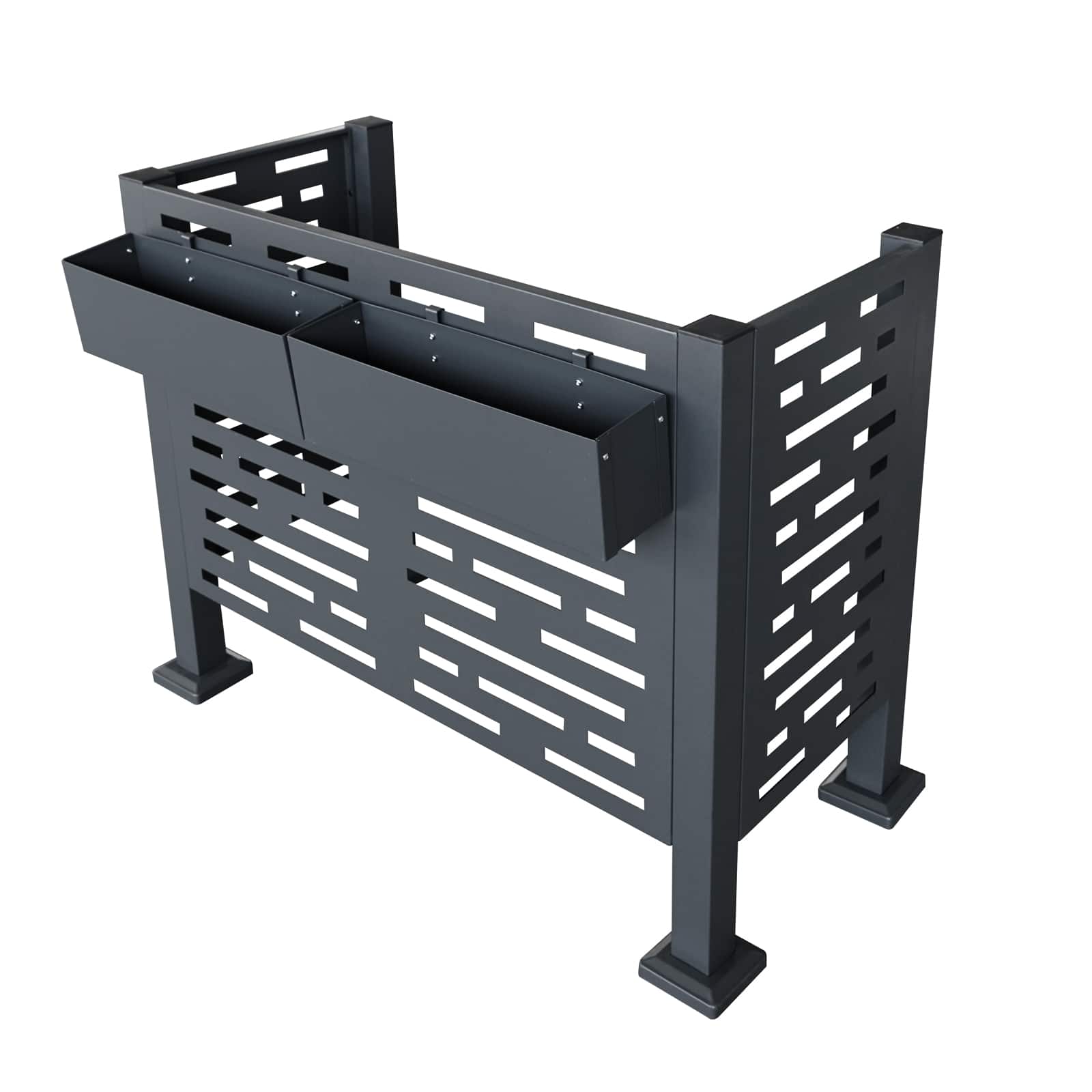 Mondawe - 4ftx2ft Air Conditioner Fence for Outdoor Units - Charcoal