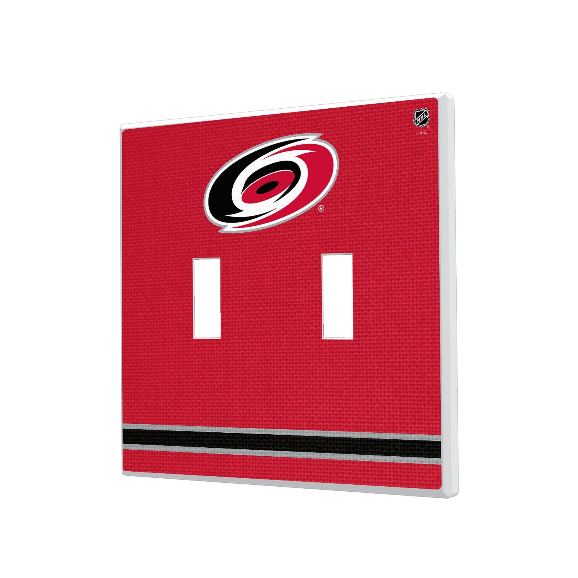Keyscaper - Carolina Hurricanes Double Toggle Lightswitch Plate - Multicolor