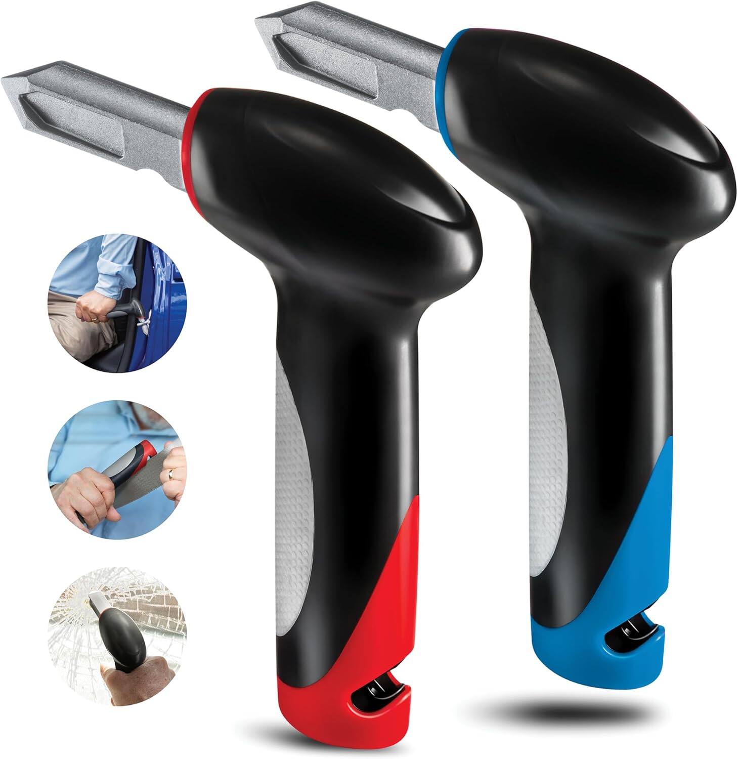 Alt View 5. Medical King - Car Door Handle for Elderly – 2 Pack Mobility Aid with Seat Belt Cutter & Window Breaker – Support Handle for Seniors - Multicolor.
