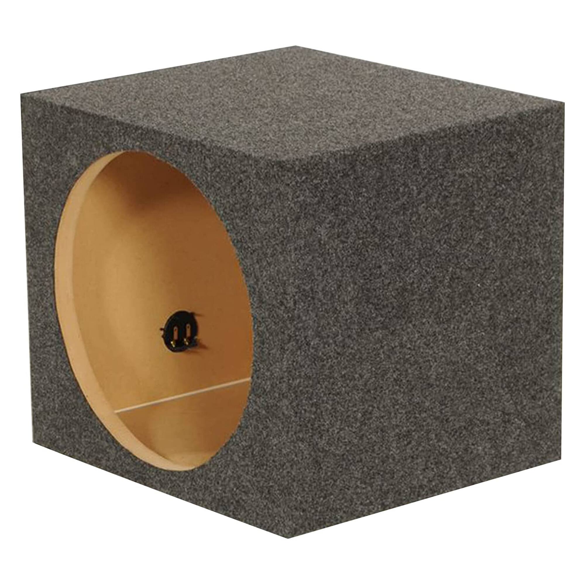 Alt View 1. QPower - QPower 15" Heavy-Duty Single Sealed Vehicle Subwoofer Enclosure Woofer Box, Gray - Gray.