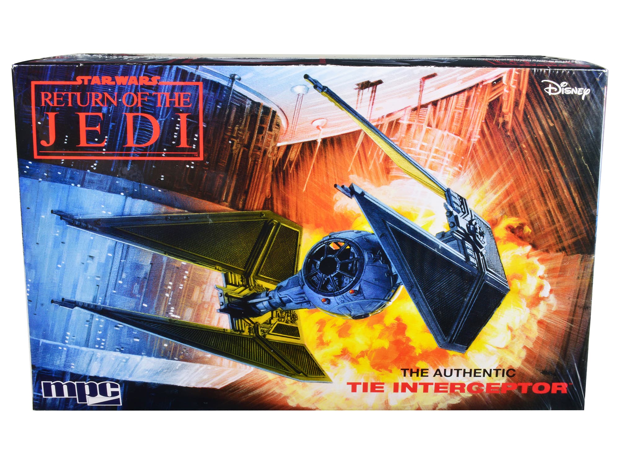 Skill 2 Model Kit Tie Interceptor Spacecraft "Star Wars: Return of the Jedi" (1983) Movie 1/48 Scale Model by MPC - Multicolor
