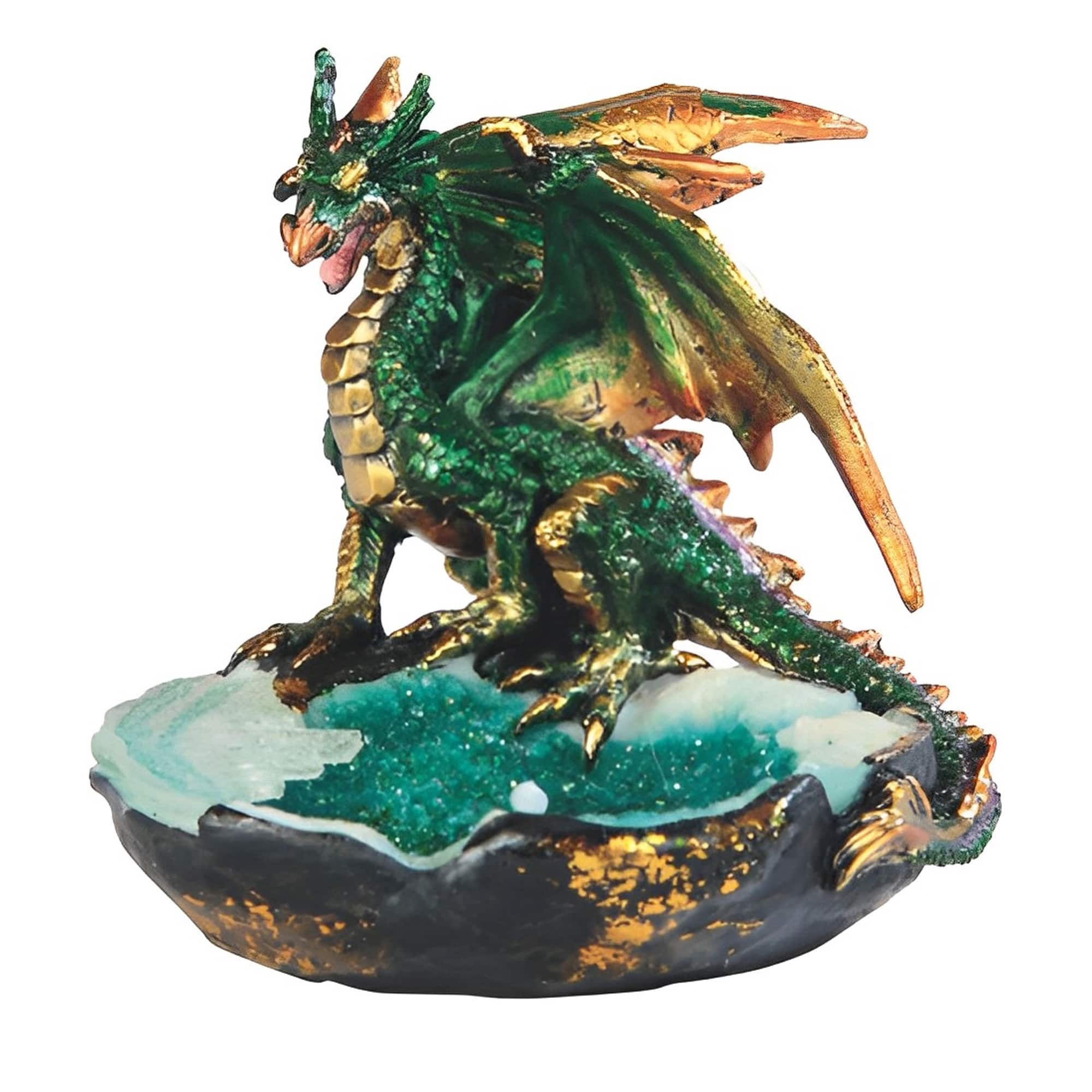 FC Design - 3"H Dragon Tray Figurine Statue Computer Desk Tabletop Medieval Gaming Home Decor Gift - Multi-Color