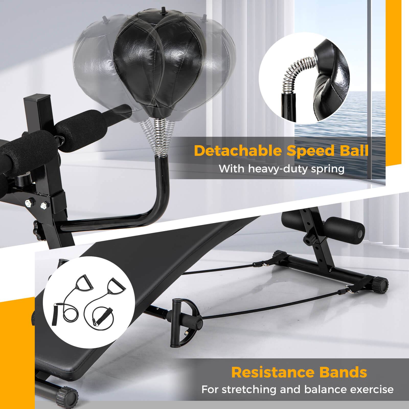 Detachable Speed Ball With heavy-duty spring Resistance Bands For stretching and balance exercise