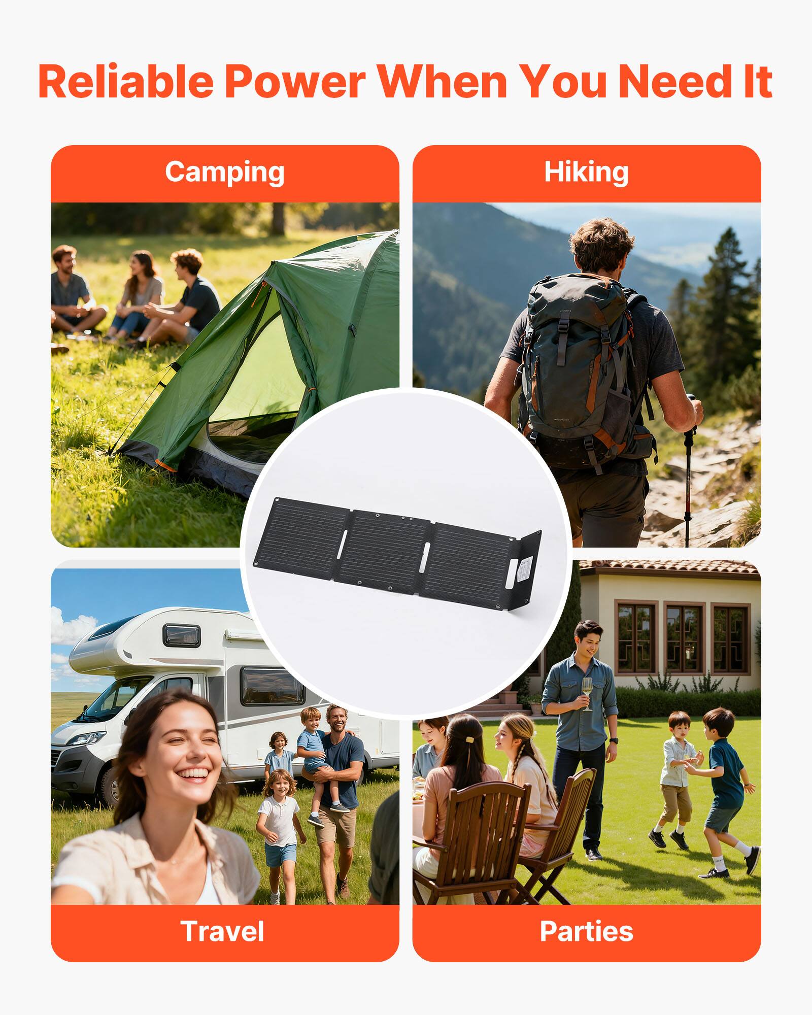 Reliable Power When You Need It

- Camping
- Hiking
- Travel
- Parties