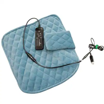 Front. ESBANY - ' Bliss Massage Cushion - Massagers - Travel Essentials - Leg and Lower Back Pain Relief - Chair Leg & Back Massager -.