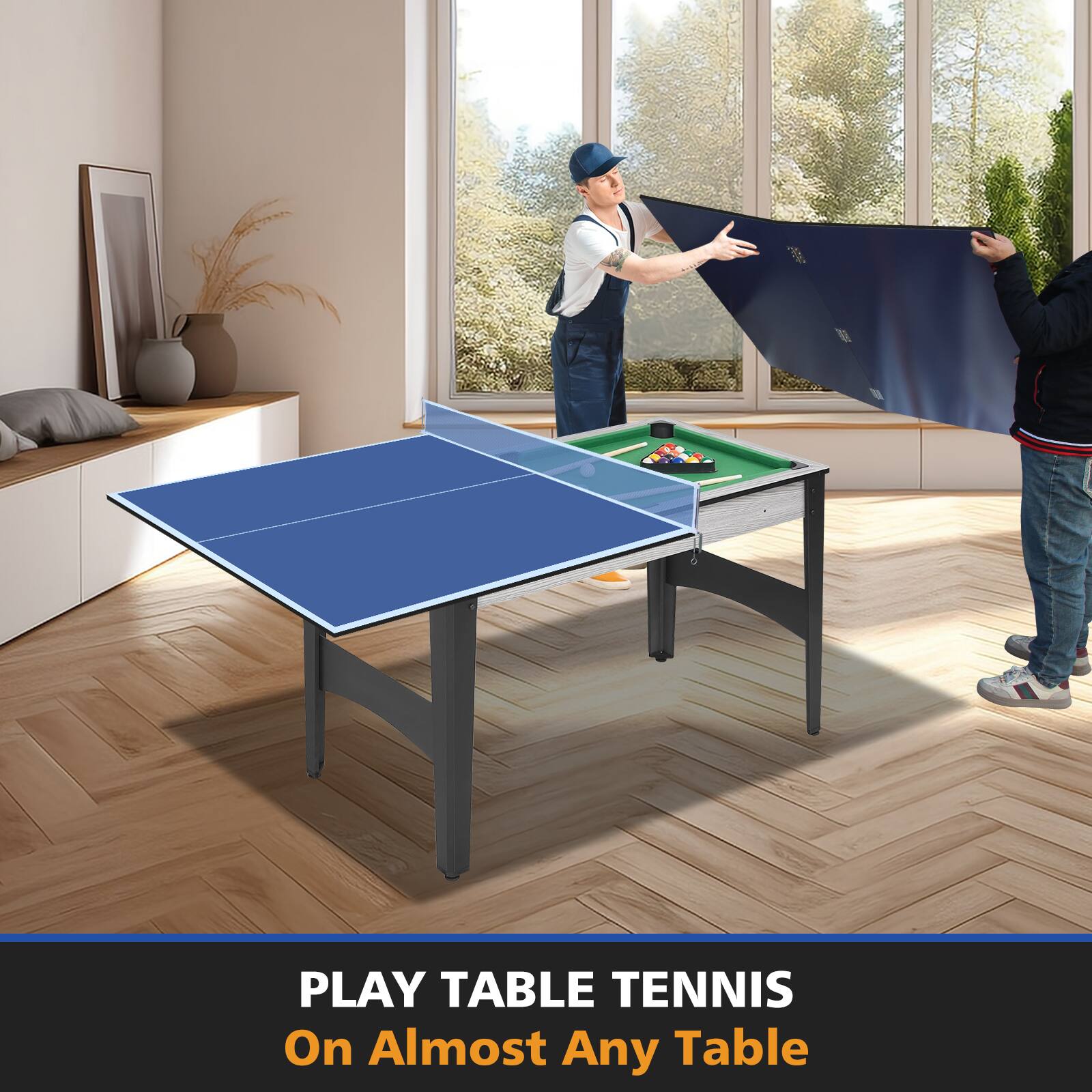 PLAY TABLE TENNIS  
On Almost Any Table