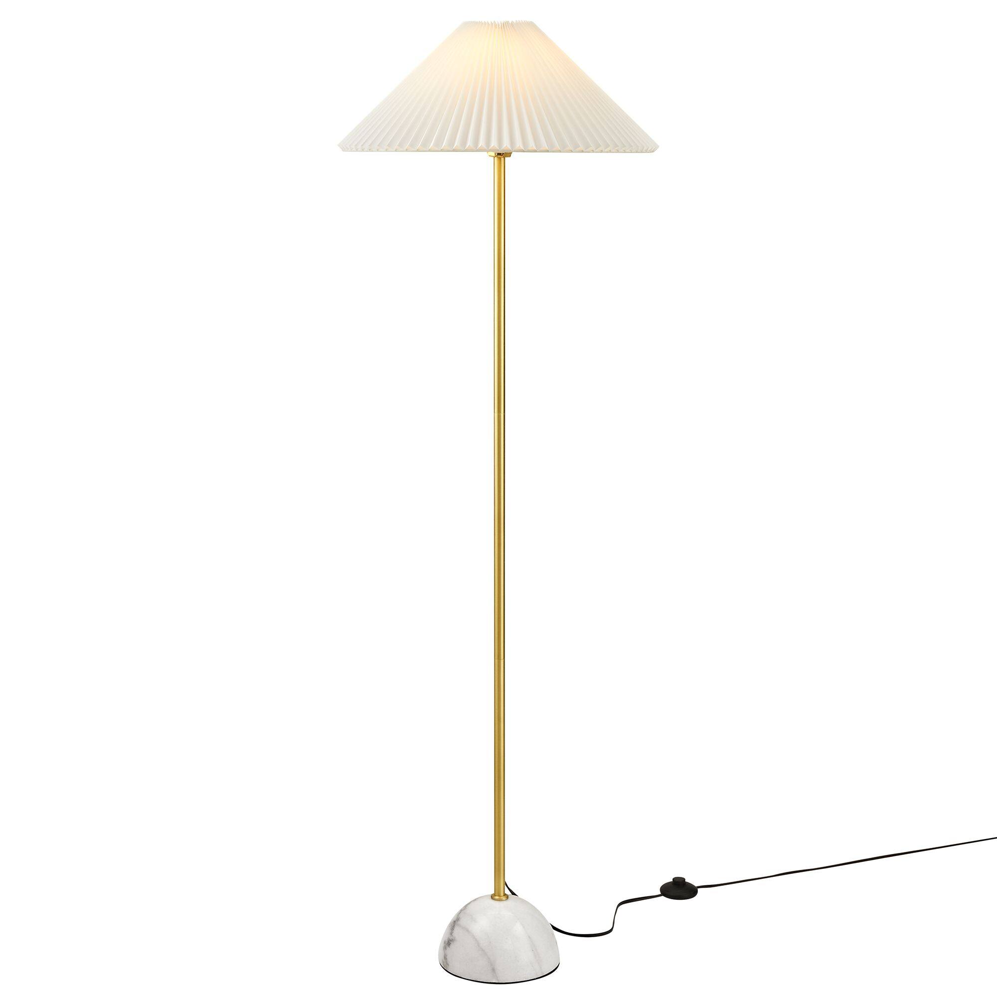 Alt View 4. Modway - Illusion Marble Dome Floor Lamp by Modway - Brass.