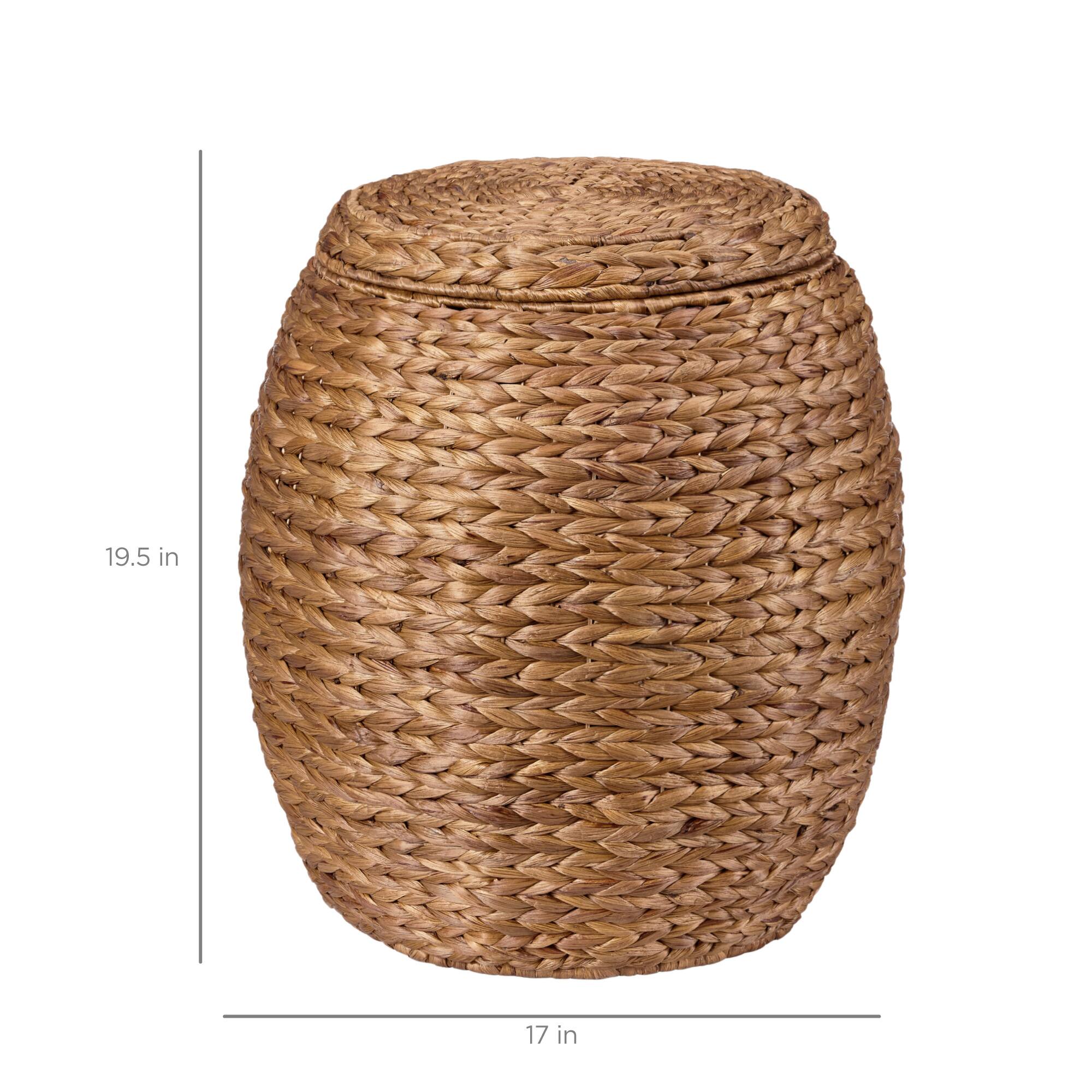 Alt View 1. Best Choice Products - Best Choice Products Vintage Multipurpose Hyacinth Storage Organizer Tote Basket w/ Lid - Chestnut - Chestnut.