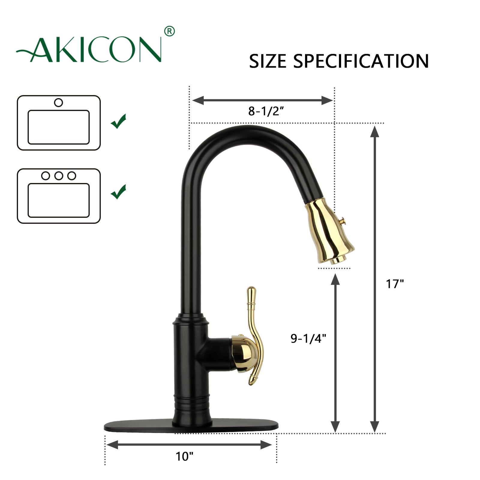 AKICON  
SIZE SPECIFICATION  
8-1/2"  
17"  
9-1/4"  
10"