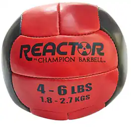 Amber Sporting Goods - Champion Barbell Medicine Ball, 4-6 lb. - Red