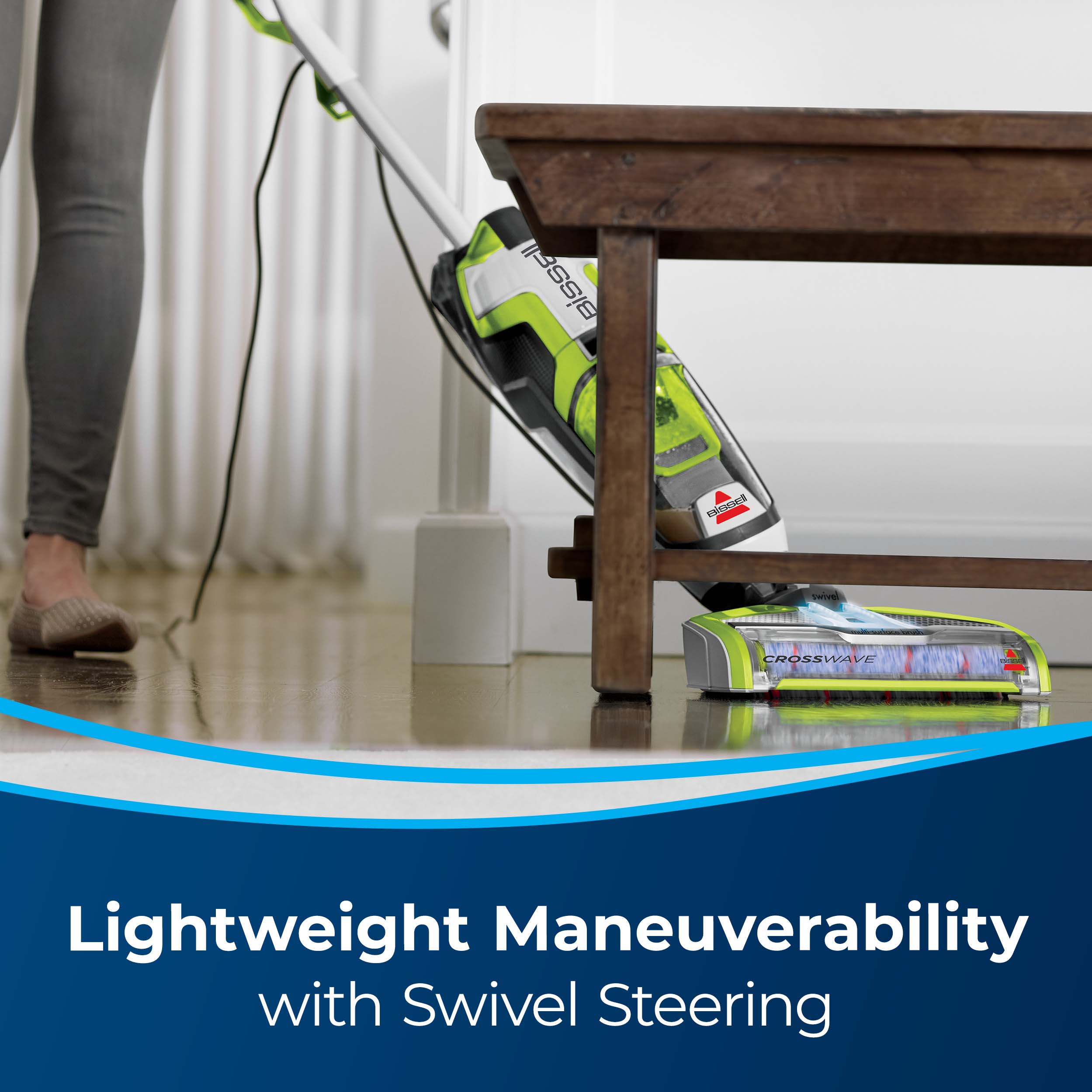 Bissell Crosswave Lightweight Maneuverability with Swivel Steering
