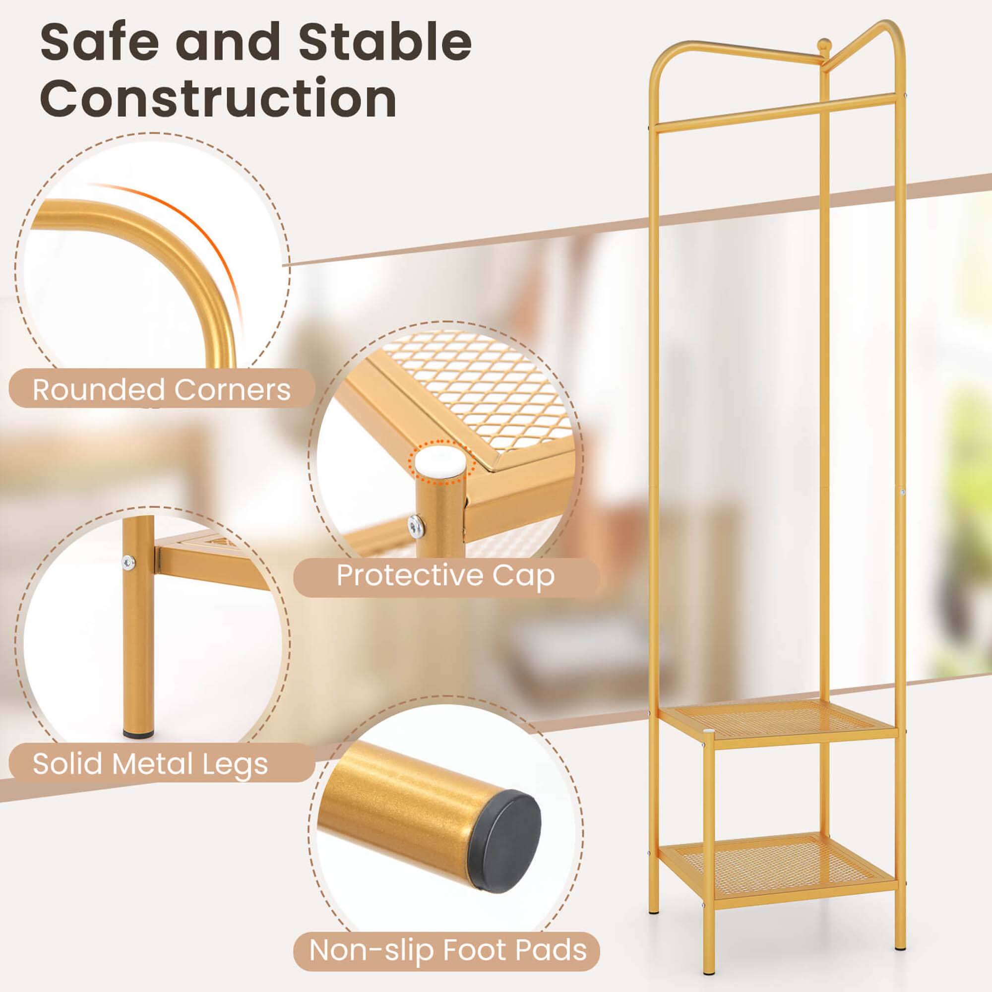 Safe and Stable Construction
Rounded Corners
Protective Cap
Solid Metal Legs
Non-slip Foot Pads