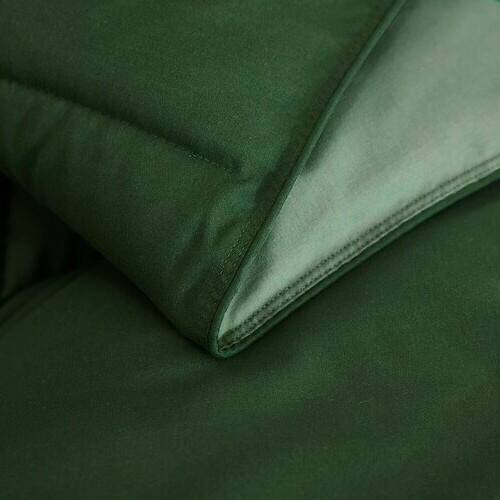 Back. Hivvago - Twin/Twin XL Traditional Microfiber Reversible 3 Piece Comforter Set in Green - Green.