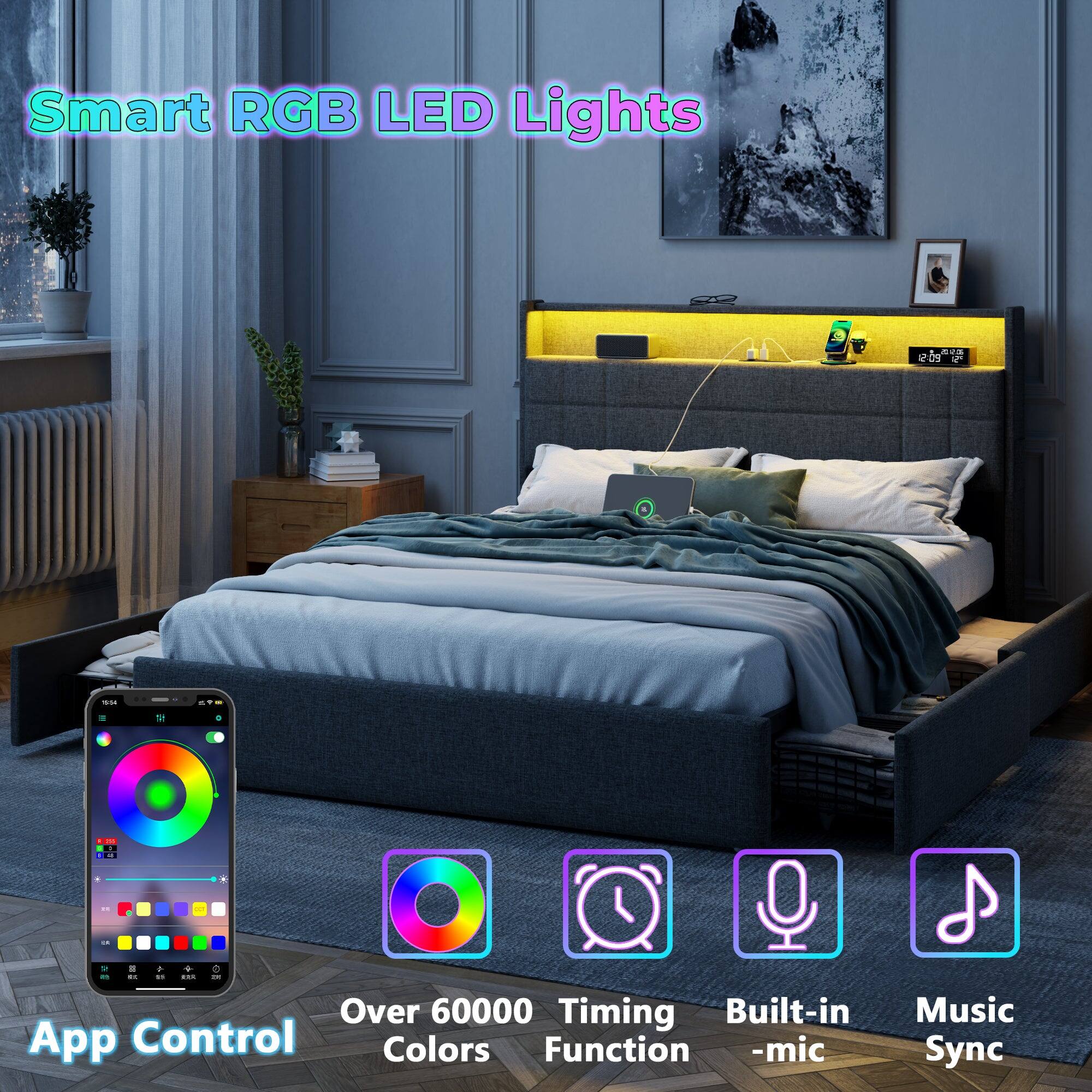 Smart RGB LED Lights

- Over 60000 Colors
- App Control
- Timing Function
- Built-in Mic
- Music Sync