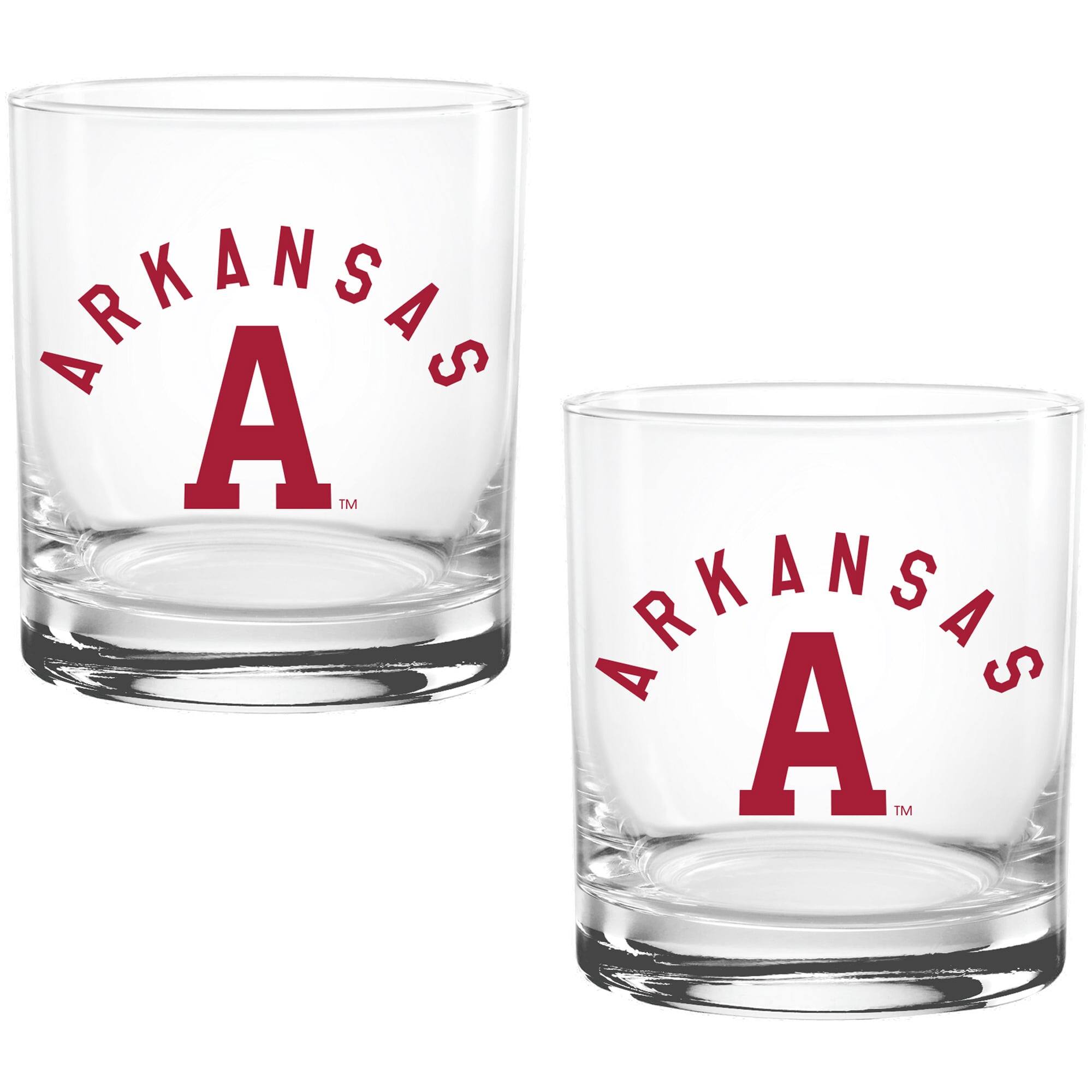 Indigo Falls Arkansas Razorbacks Vault Sketch Rocks Glass