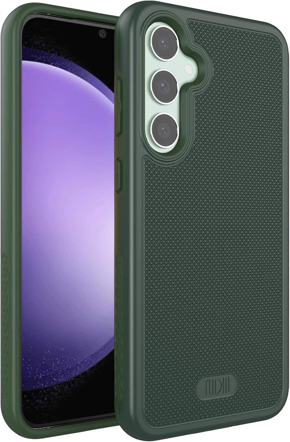TUDIA - MergeGrip for Samsung Galaxy S23 FE 2023 Dual Layer Cover - Pine Green