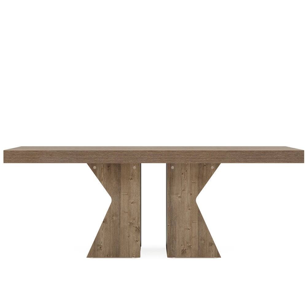 Alt View 1. Kadyn - Kadyn Center Coffee Table, Living Room Table,47" Wood Coffee Table, Rectangular Center Table Snack Table - Brown.