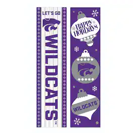 Evergreen Enterprises - Kansas State Wildcats 47" Double Sided Christmas Leaner Fan Sign - Multicolor