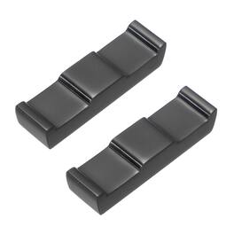 Unique Bargains - 2pcs Stainless Steel Chopstick Rest 2.6x0.7x0.51 Inch Tableware Tool for Spoon Fork Teaspoon Dining - Black
