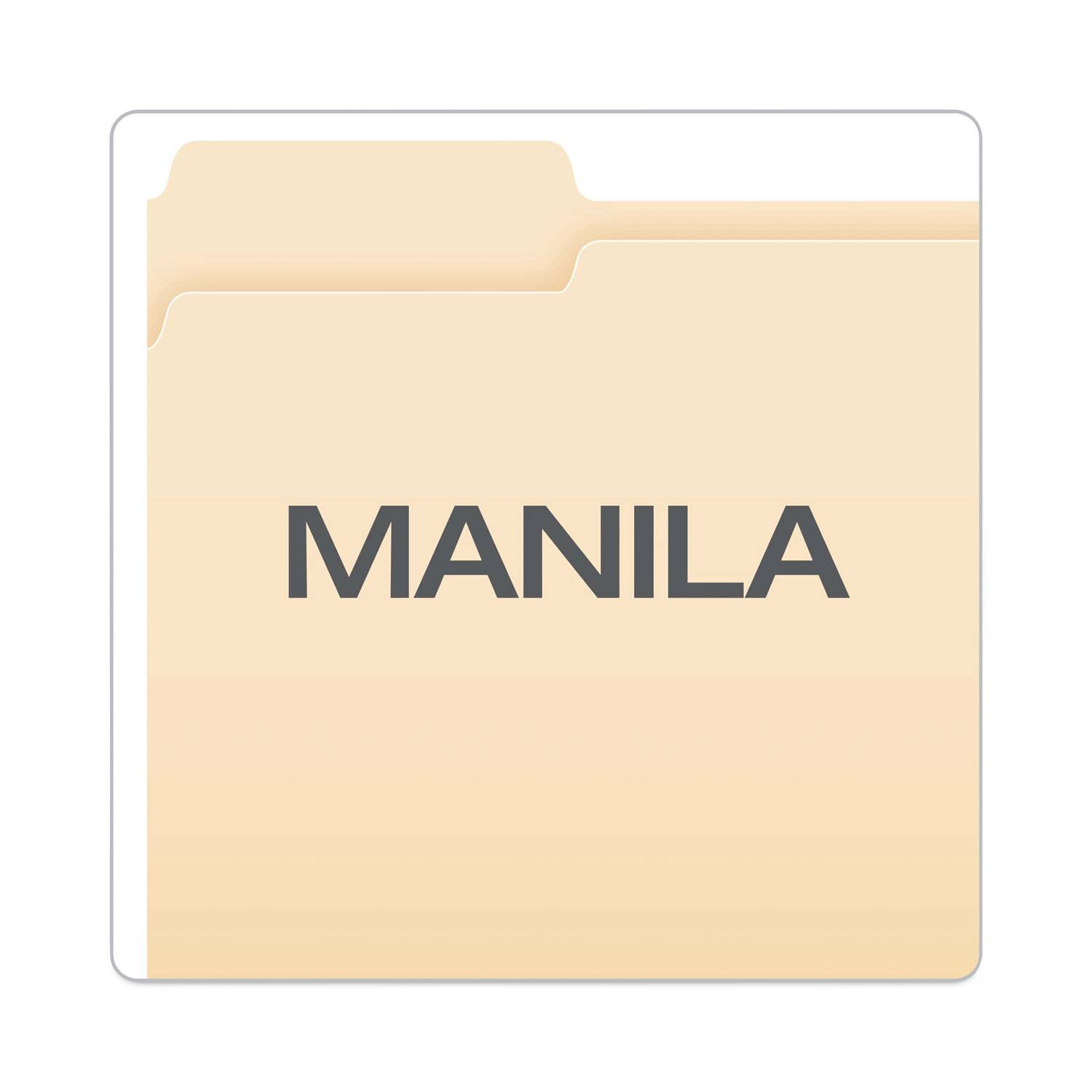Left. Tops Business Forms - Hanging File Folder Combo Kit Letter Size (25) 1/5-Cut Standard Green Hanging Folders (50) 1/3-Cut Manila File Folders.