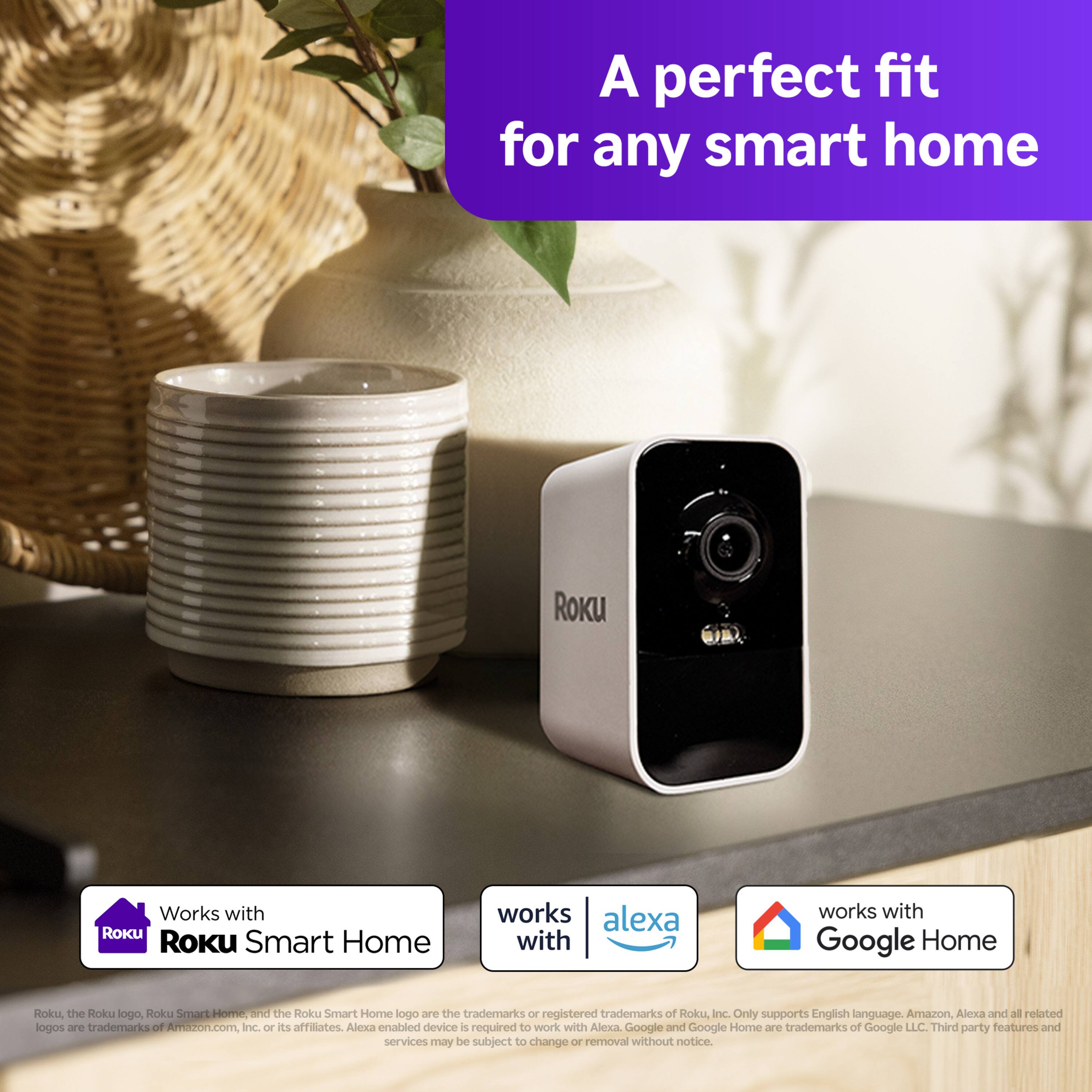 A perfect fit for any smart home, Roku works with Roku Smart Home and works with Alexa and Google Home. The Roku logo, Roku Smart Home, and the Roku Smart Home logo are the trademarks of registered trademarks of Roku, Inc. Only supports English language. Amazon Alexa and all related logos are trademarks of Amazon.com Inc. or its affiliates. Alexa-enabled device is required to work with Alexa. Google and Google Home are trademarks of Google LLC. Third-party features and services may be subject to change or removal without notice.