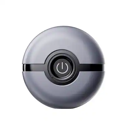 Front. Cluzine - Rechargeable Mini Flying Saucer Electric Shaver for Men, Wet Dry Dual Use Rotary Portable Beard Shaving Machine - Grey.
