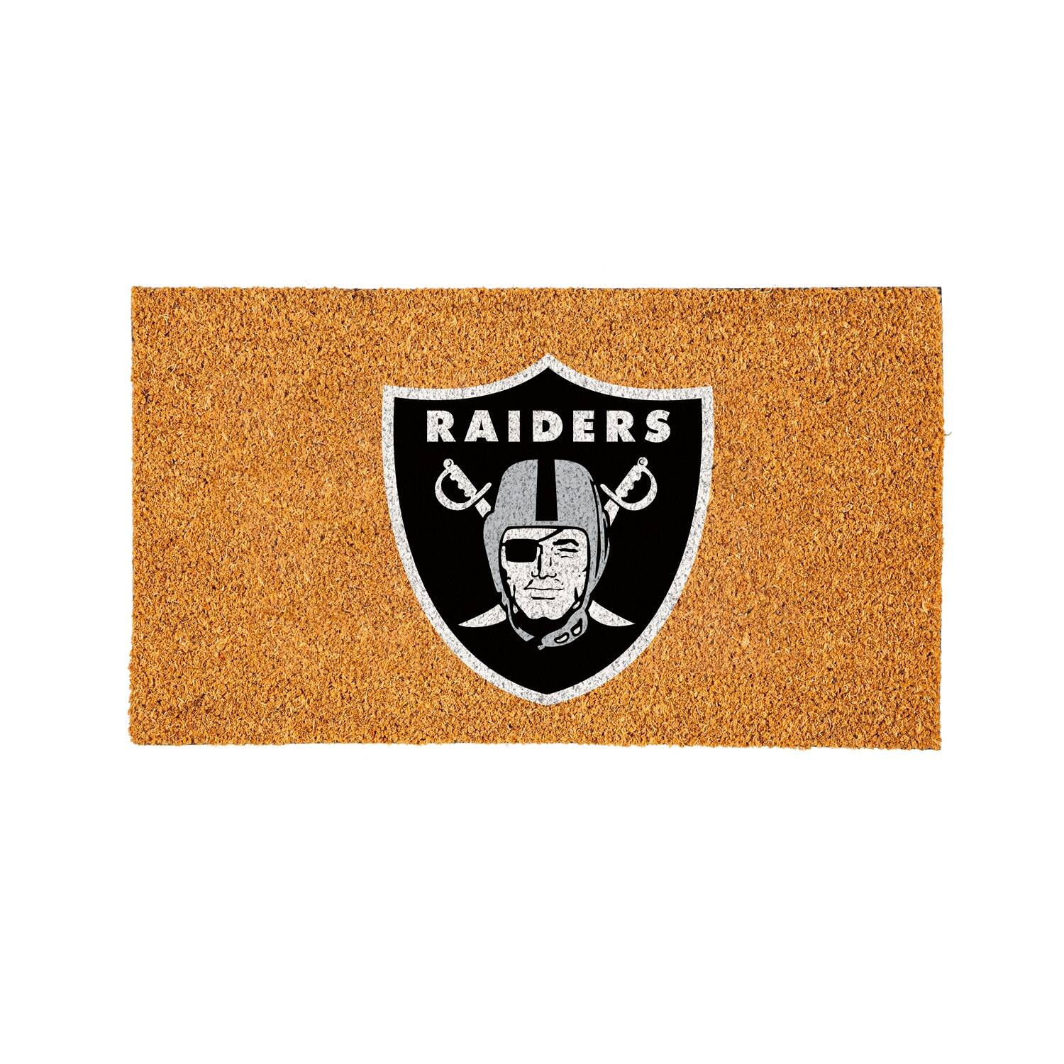Front. Evergreen Enterprises - Las Vegas Raiders 28" x 16" Logo Turf Mat - Multicolor.