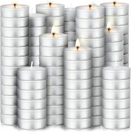 Zulay Kitchen - 150 Pack Tea Lights Candles - Unscented Tealight Candles Pack by Simple Craft - White