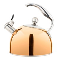 Viking 2.6 Quart Whistling Tea Kettle with 3-Ply Base, Rose Gold - Rose Gold - Front_Zoom