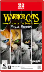 2 NINTENDO SWITCH WARRIOR CATS CLANS OF THE FOREST FERAL EDITION EVERYONE 10+ ENFANTS et ADULTES 10+ ESRB TRAILMARK GAMES TM X-GB Full game download via internet required. See back. GAME-KEY CARD Téléchargement du jeu complet (6 Go) via Internet nécessaire. Voir au verso. CARTE CLÉ DE JEU support.nintendo.com/switch2/gamekeycard