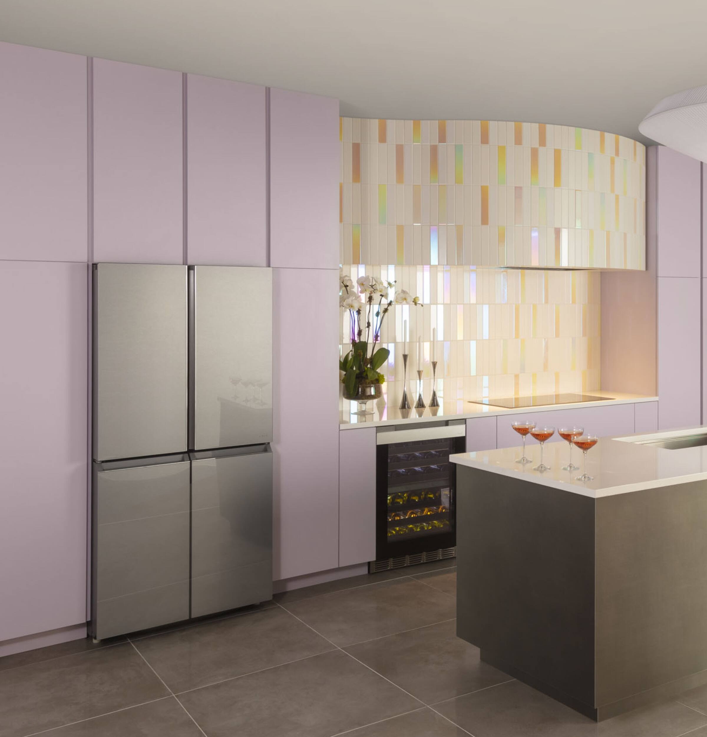 Alt View 33. Café - 22.9 Cu. Ft. 4-Door French Door Counter-Depth Smart Refrigerator with Dual-Dispense AutoFill Pitcher - Platinum Glass.