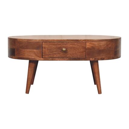 Front. Artisan Furniture - Artisan Furniture Solid Wood Honey Caramel Coffee Table, 2 Drawers, Light Brown - Brown.