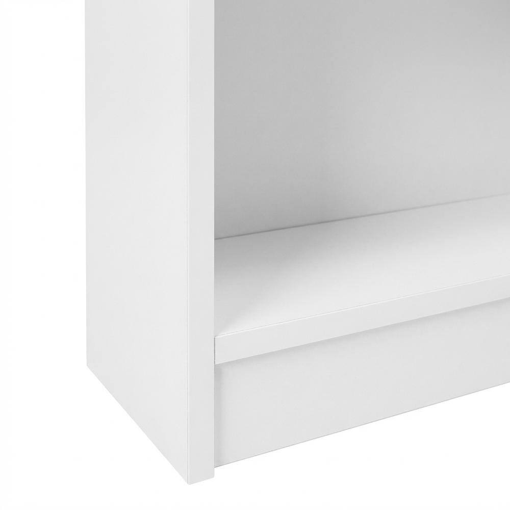 Alt View 2. FurniFact - Reversible 5-Tier White Open Shelf Bookcase for Storage and Organization - Brown.