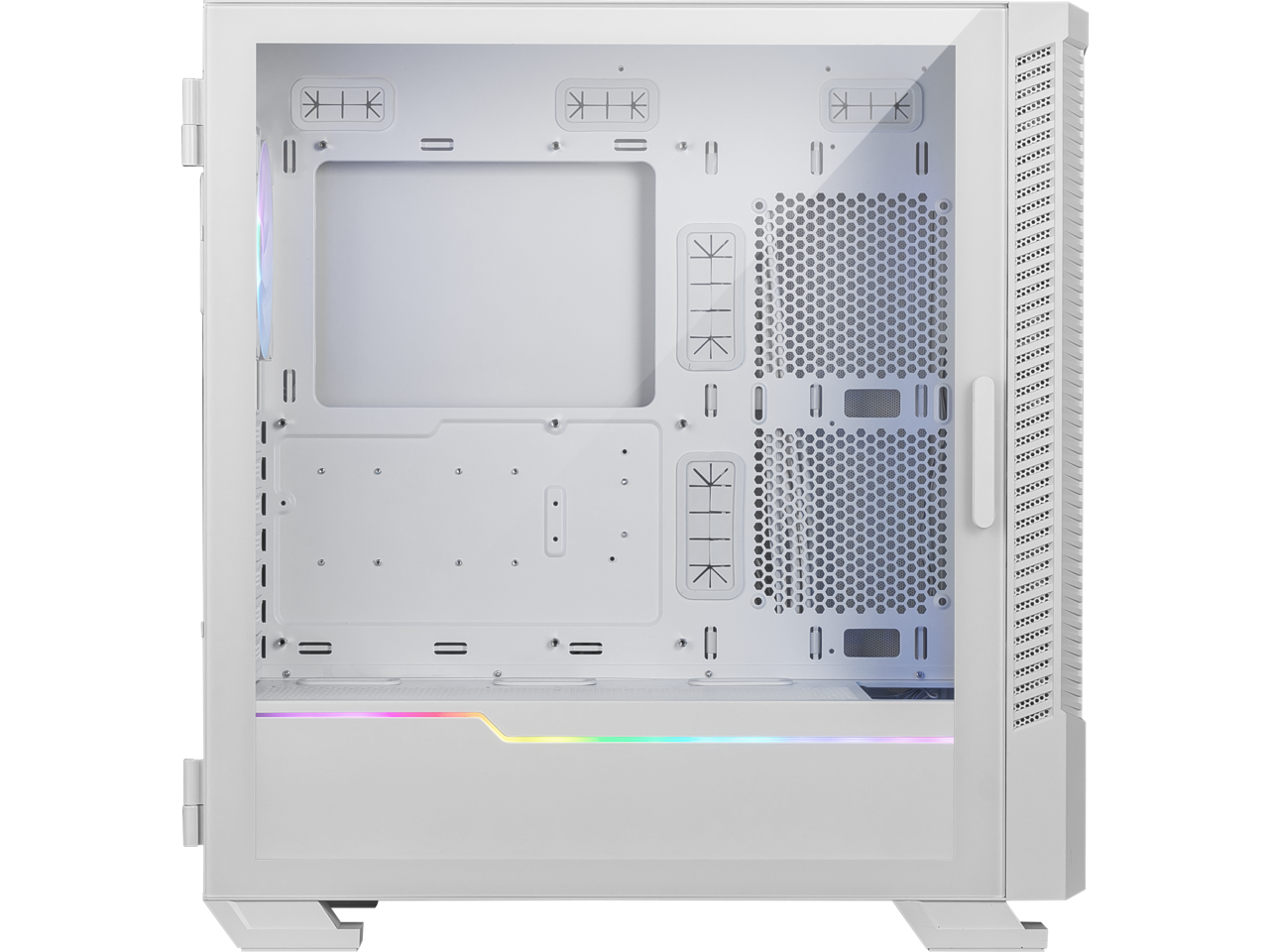 Alt View 10. MSI - MSI MPG VELOX 100R White SPCC Steel / Laminated Tempered Glass ATX Mid Tower Computer Case - White.