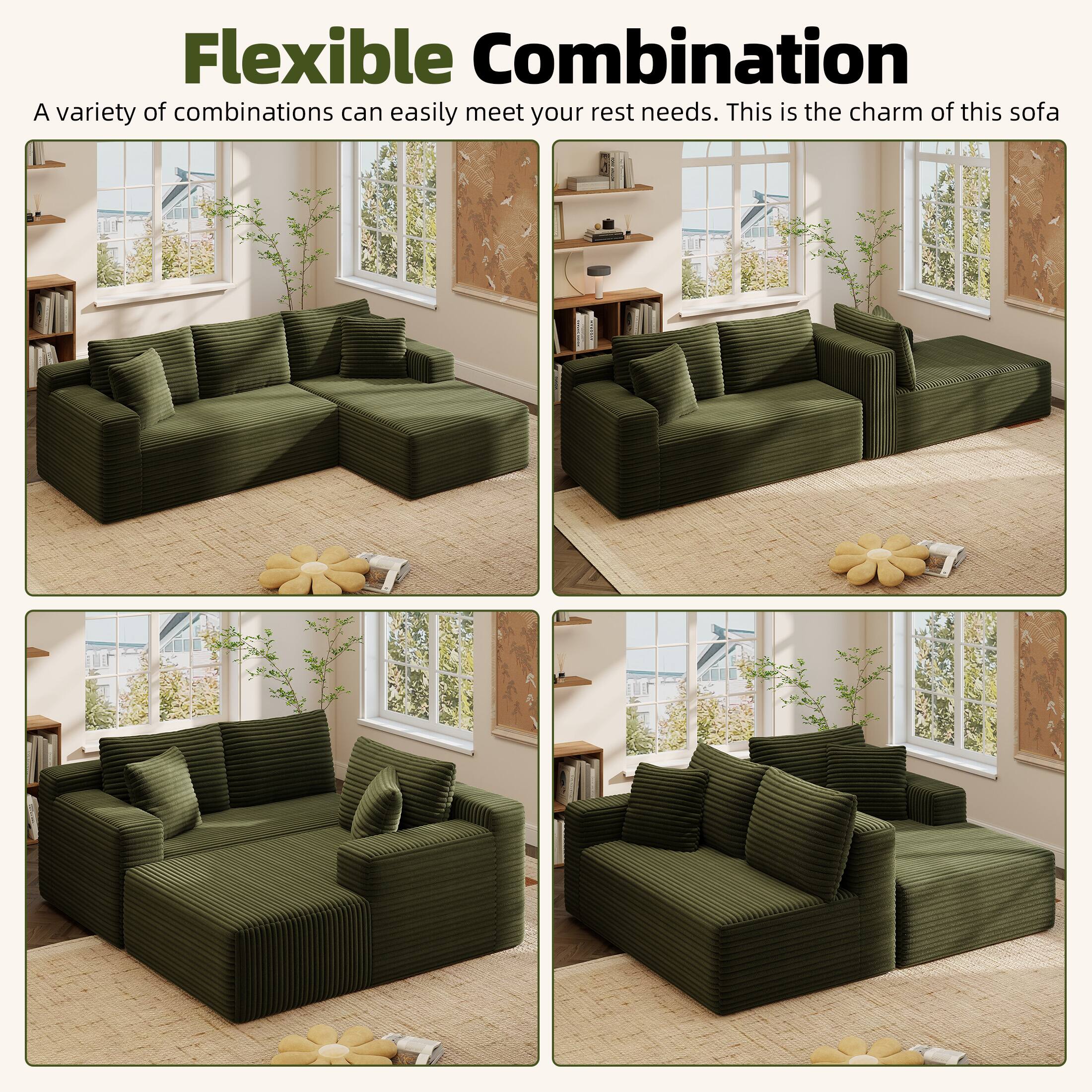 Flexible Combination

A variety of combinations can easily meet your rest needs. This is the charm of this sofa.