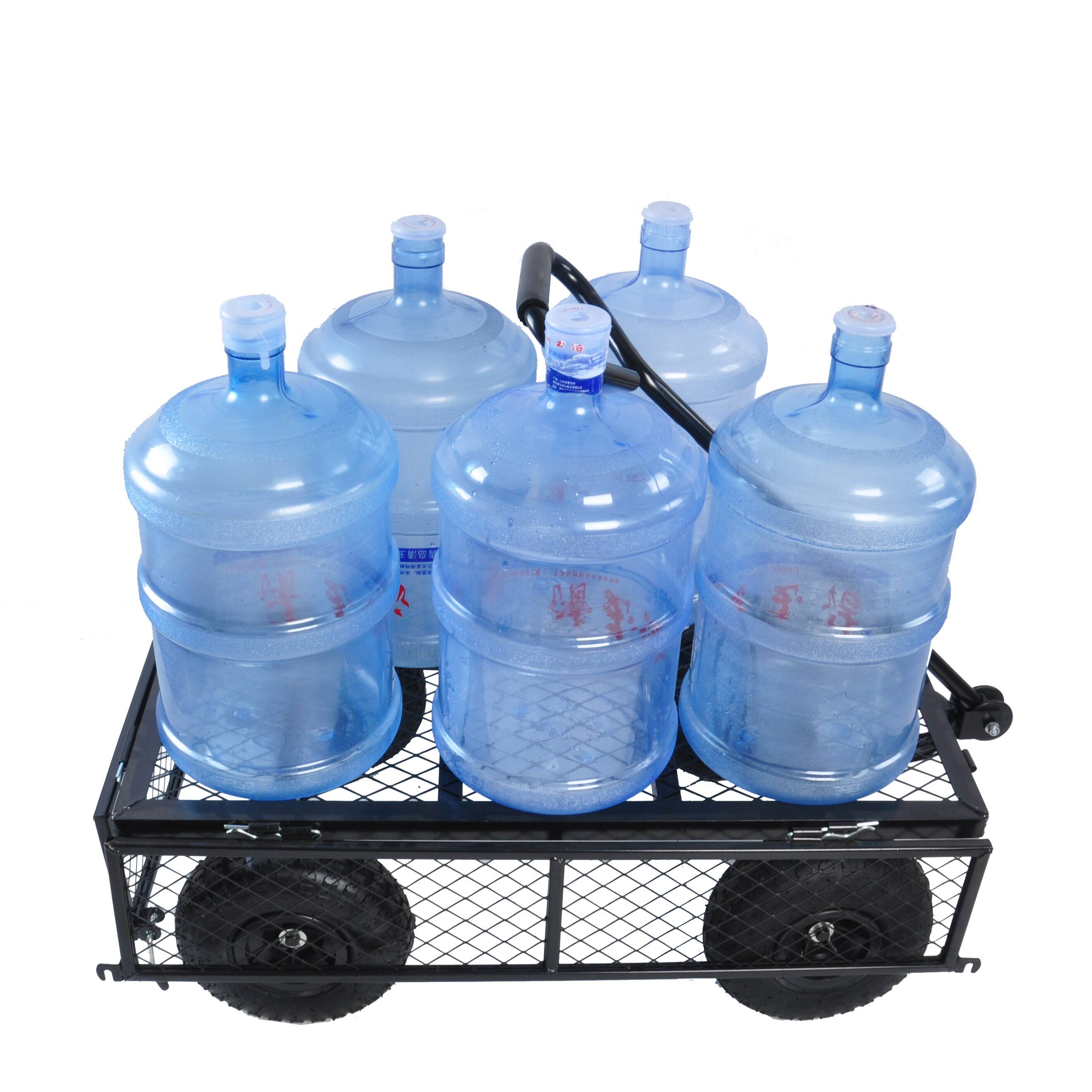 Alt View 3. COWLOWN - TC1840BKG Black Garden Wagon Cart Heavy Duty for Firewood Transport - Black.